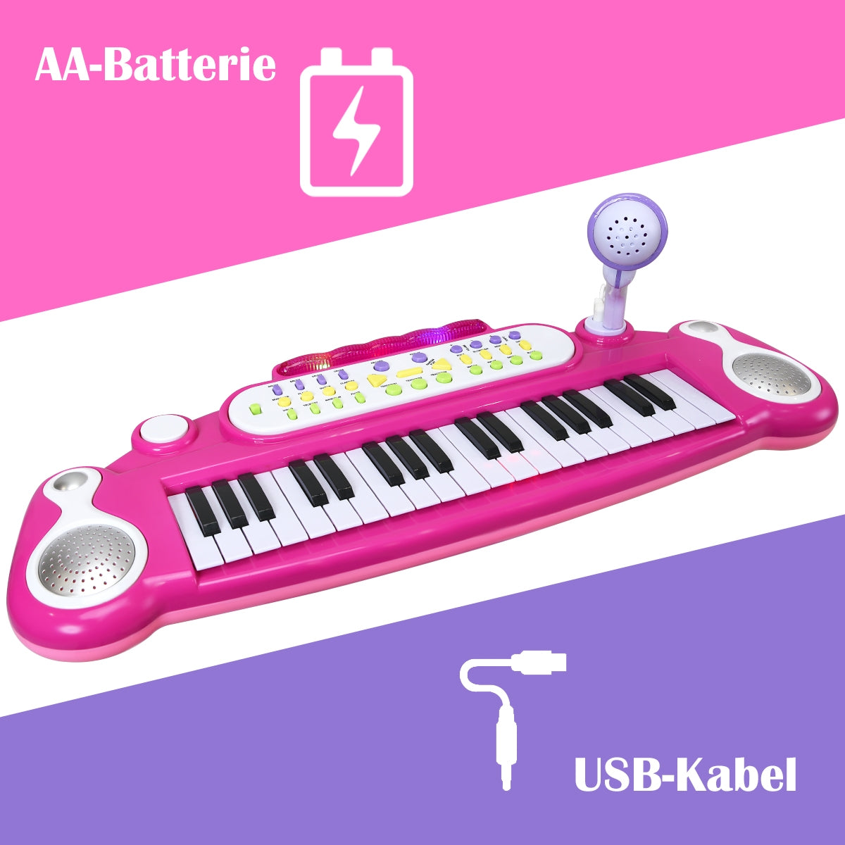 37 Key Electronic Keyboard, Kids Toy Piano, Pink Musical Toys at Gallery Canada