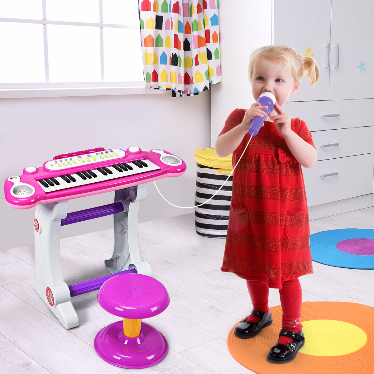 37 Key Electronic Keyboard, Kids Toy Piano, Pink Musical Toys at Gallery Canada