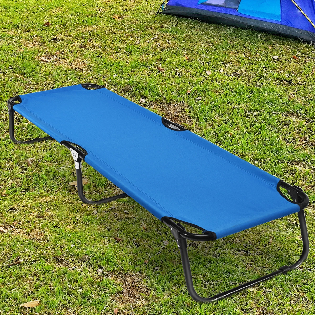 Outdoor Folding Camping Bed, Blue Camping Furniture at Gallery Canada
