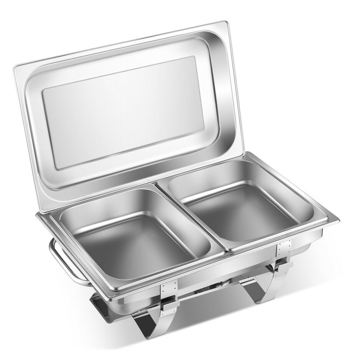 Stainless Steel Full-Size Chafing Dish, 2 Packs, Silver Food Warmers & Burners at Gallery Canada