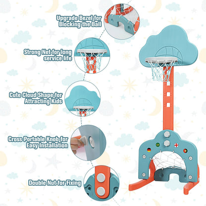 Kids Basketball Hoop Set, 3-In-1 With Balls, Green Toy Sports at Gallery Canada