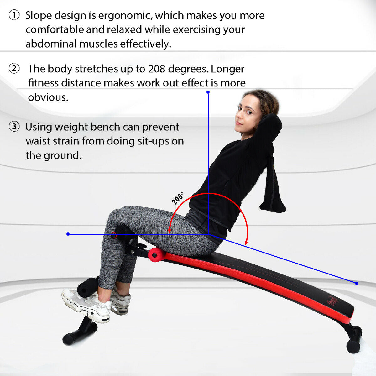 Folding Weight Bench, Adjustable Sit-Up Board, Red Benches Racks & Bars at Gallery Canada