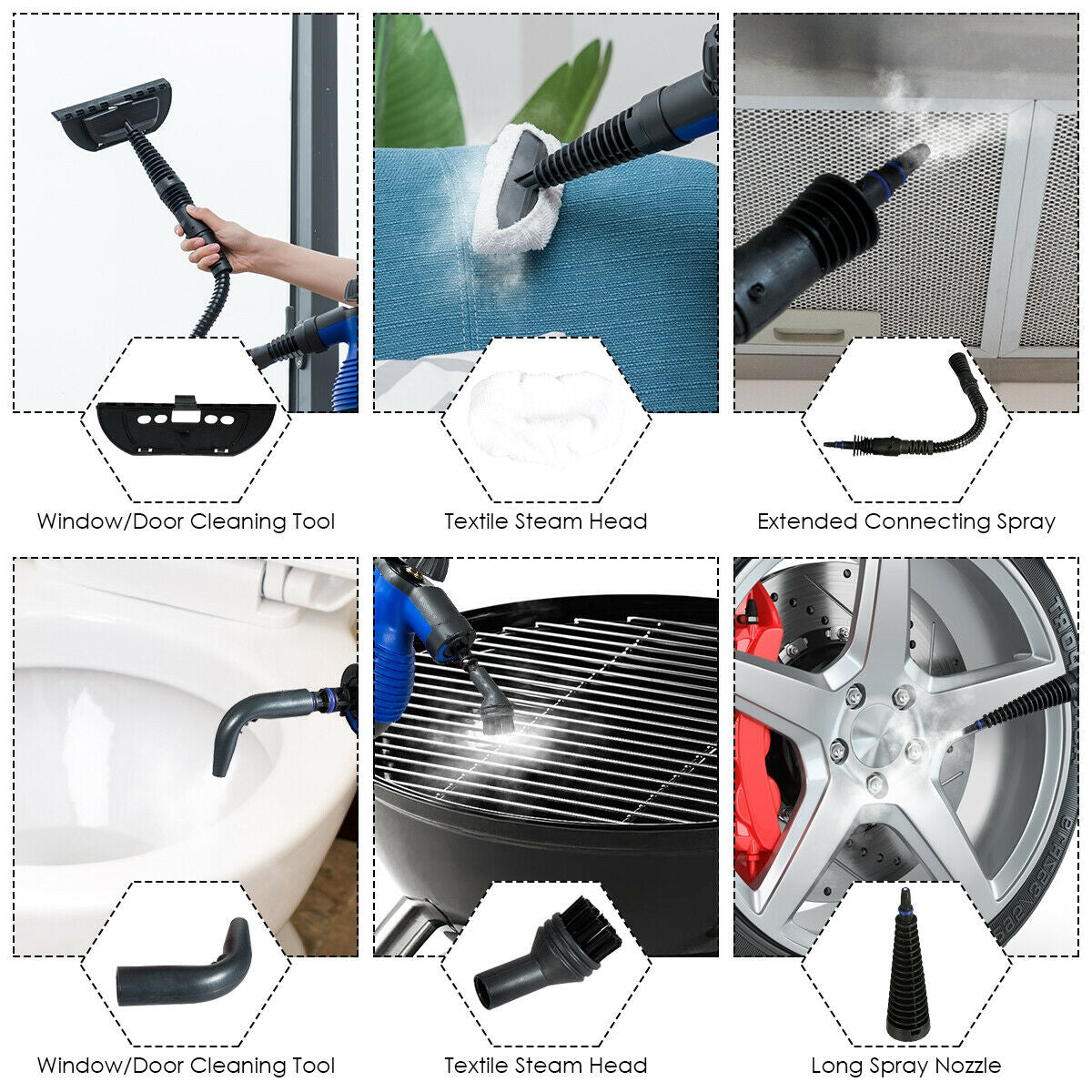 1050W Handheld Pressurized Steam Cleaner, Blue Vacuums & Cleaners at Gallery Canada