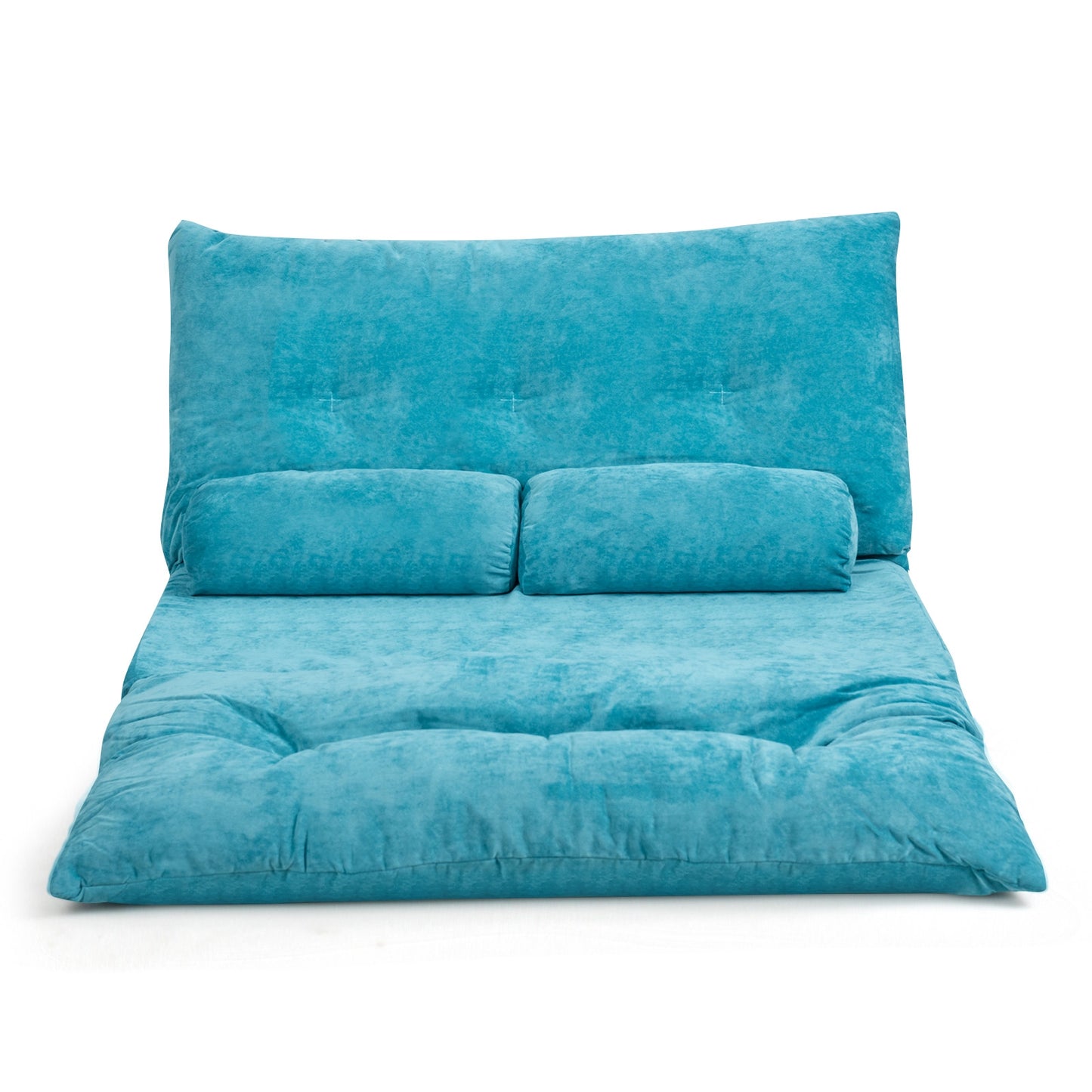 6-Position Adjustable Sleeper Lounge Couch with 2 Pillows, Blue Floor Chairs at Gallery Canada