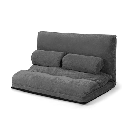 6-Position Adjustable Sleeper Lounge Couch, Gray