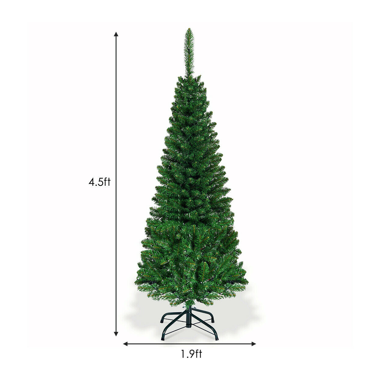Artificial Pencil Christmas Tree, 4.5ft, Green Christmas Tree at Gallery Canada
