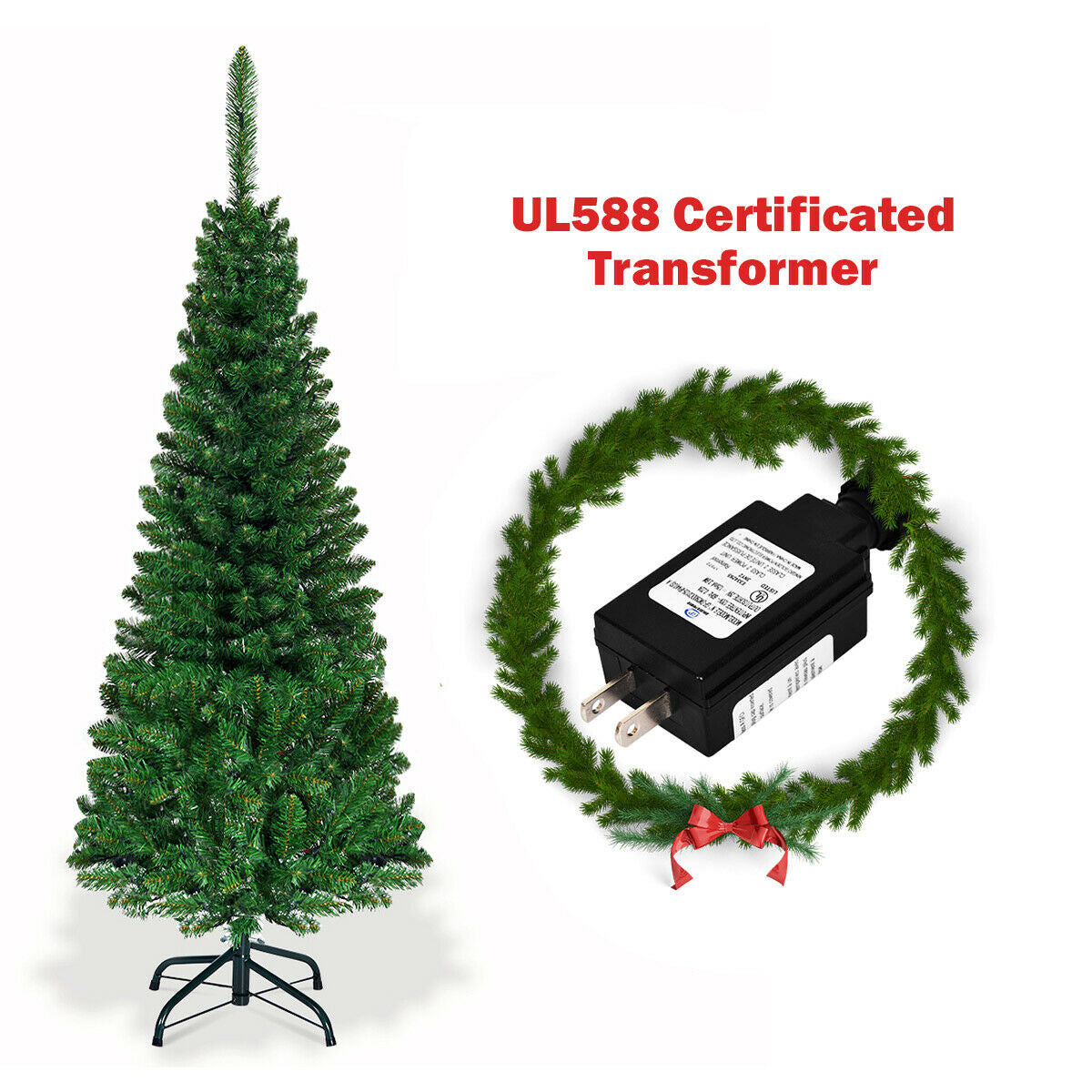 Artificial Pencil Christmas Tree, 4.5ft, Green Christmas Tree at Gallery Canada