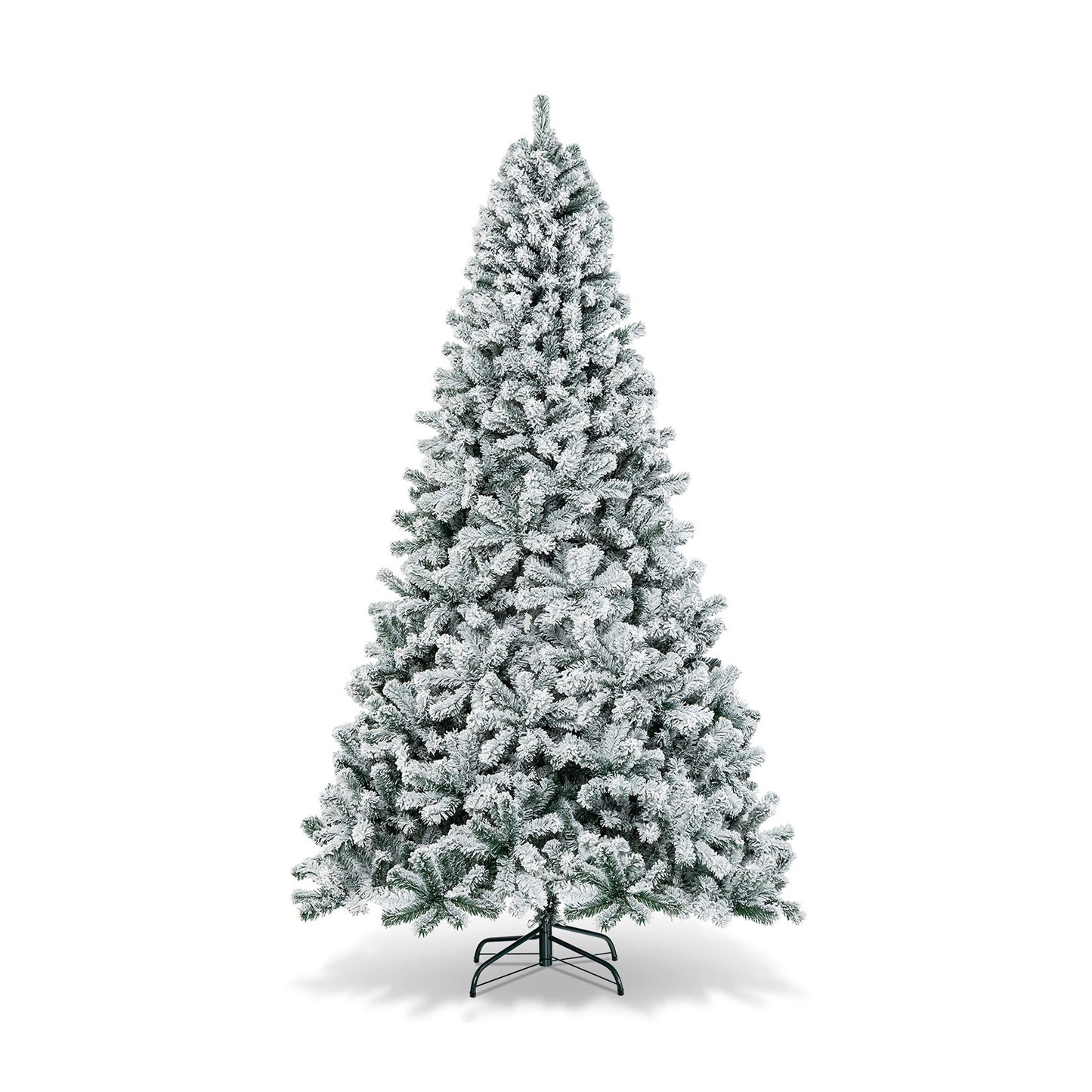 9 Feet Artificial Christmas Tree, Premium Snow Flocked Hinged, White Christmas Tree White at Gallery Canada