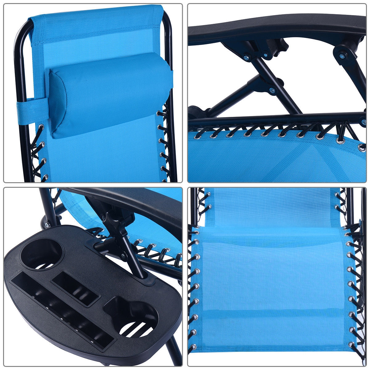 Folding Lounge Chair, Zero Gravity, Light Blue Beach & Lawn Chairs at Gallery Canada