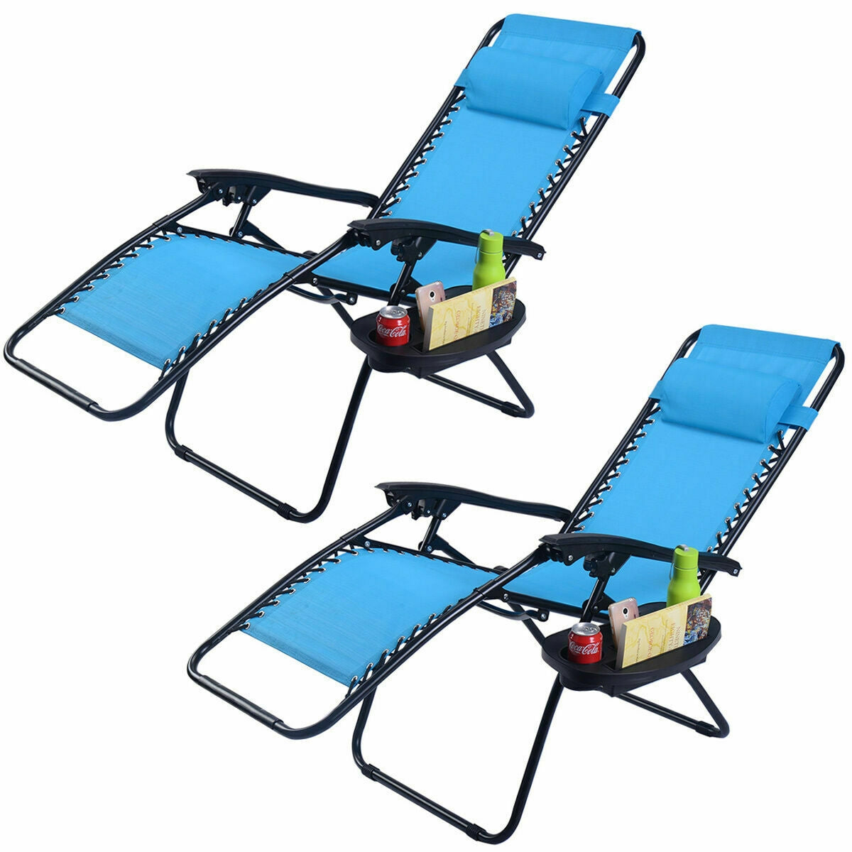 Folding Lounge Chair, Zero Gravity, Light Blue Beach & Lawn Chairs at Gallery Canada