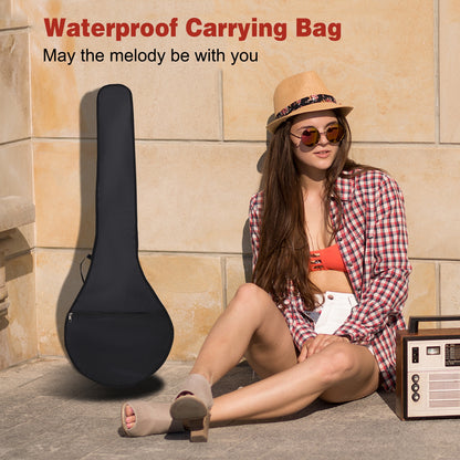 5-String Geared Tunable Banjo, Black Guitar & Strings at Gallery Canada