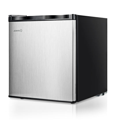1.1 cu.ft. Compact Single Door Mini Upright Freezer, White, Black Freezers Black & White at Gallery Canada