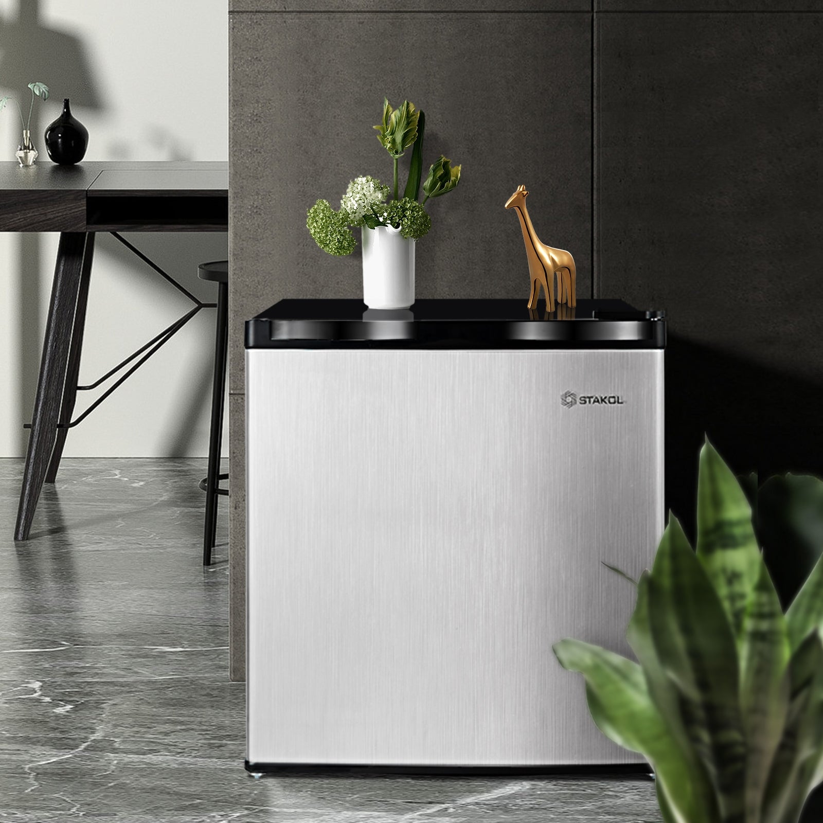 1.1 cu.ft. Compact Single Door Mini Upright Freezer, White, Black Freezers at Gallery Canada