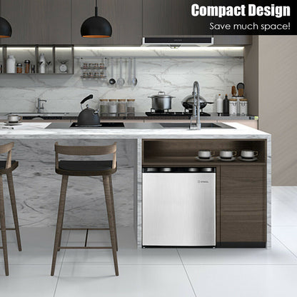 1.1 cu.ft. Compact Single Door Mini Upright Freezer, White, Black Freezers at Gallery Canada