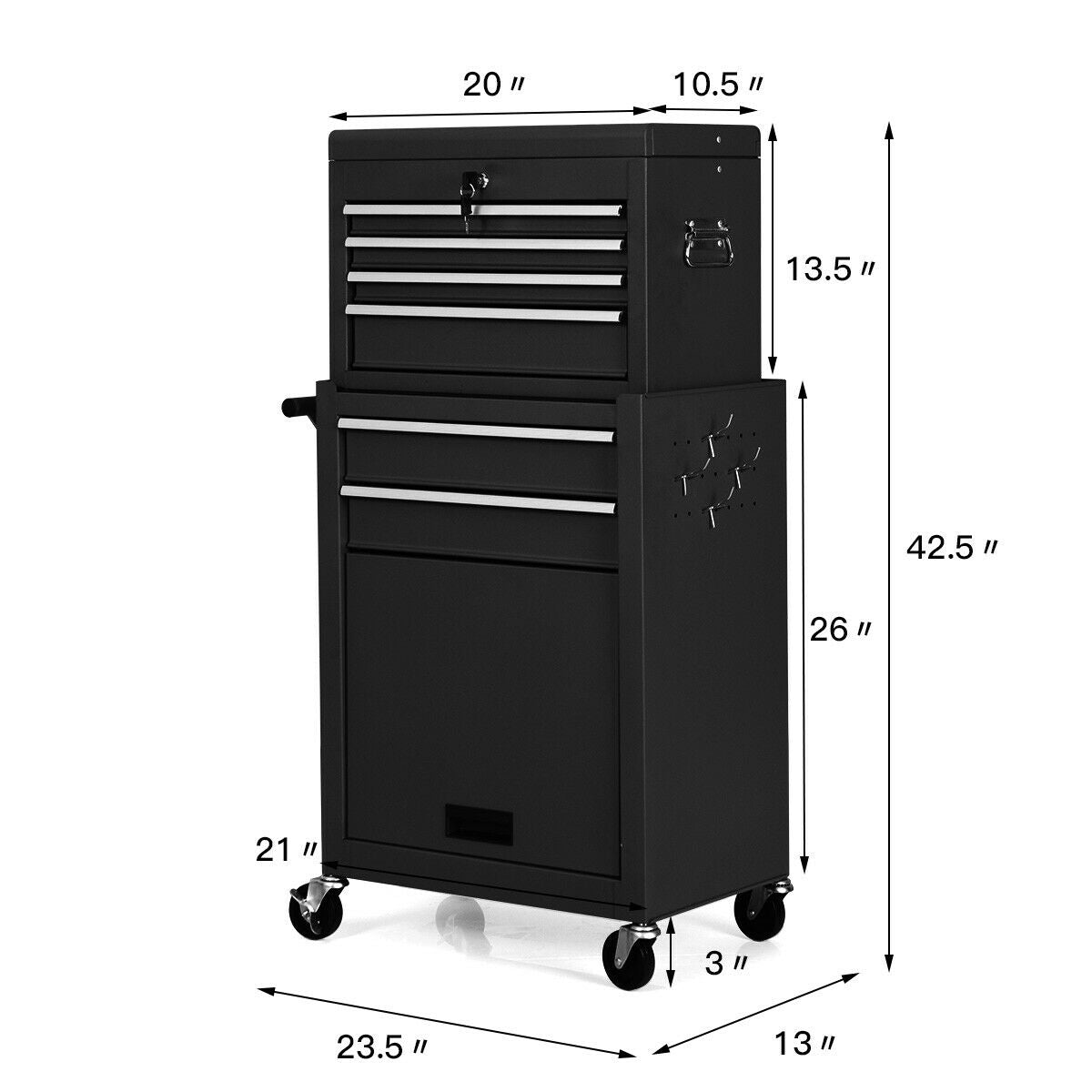 Rolling Cabinet Storage Chest, Toolbox, Black Outdoor Storage & Garages at Gallery Canada