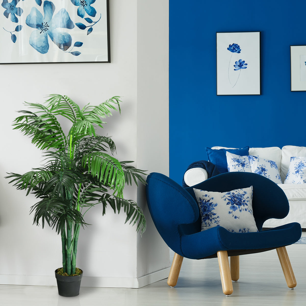 3.5 Feet Artificial Areca Palm Silk Tree, With Basket, Green Faux Plants at Gallery Canada
