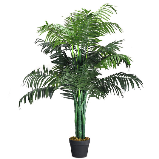 3.5 Feet Artificial Areca Palm Silk Tree, With Basket, Green Faux Plants Green at Gallery Canada