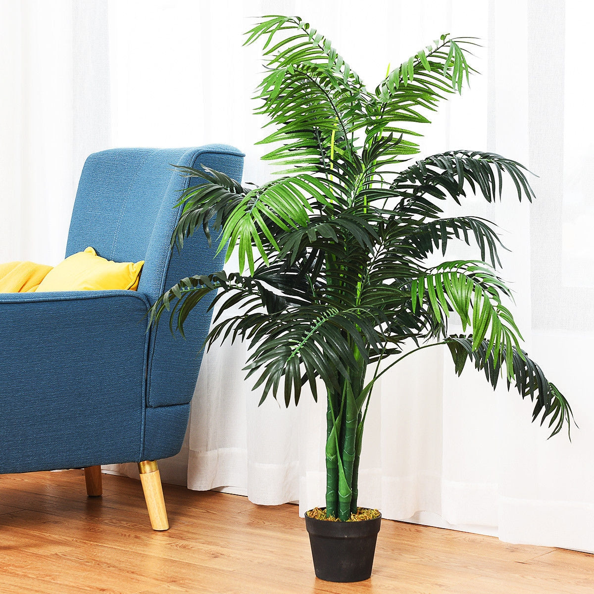 3.5 Feet Artificial Areca Palm Silk Tree, With Basket, Green Faux Plants at Gallery Canada