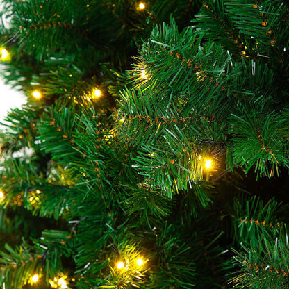 9 Feet Pre-Lit PVC Artificial Christmas Tree, 700 LED Lights, Green Christmas Tree at Gallery Canada