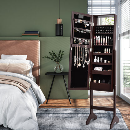 Mirrored Jewelry Cabinet Armoire Organizer, Brown Jewelry Armoires at Gallery Canada