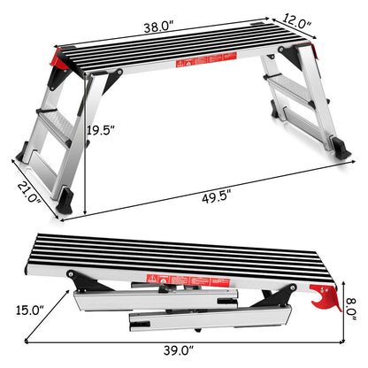 Aluminum Folding Non-Slip Drywall Step Stool Ladder, 330 lbs Kitchen Tools at Gallery Canada