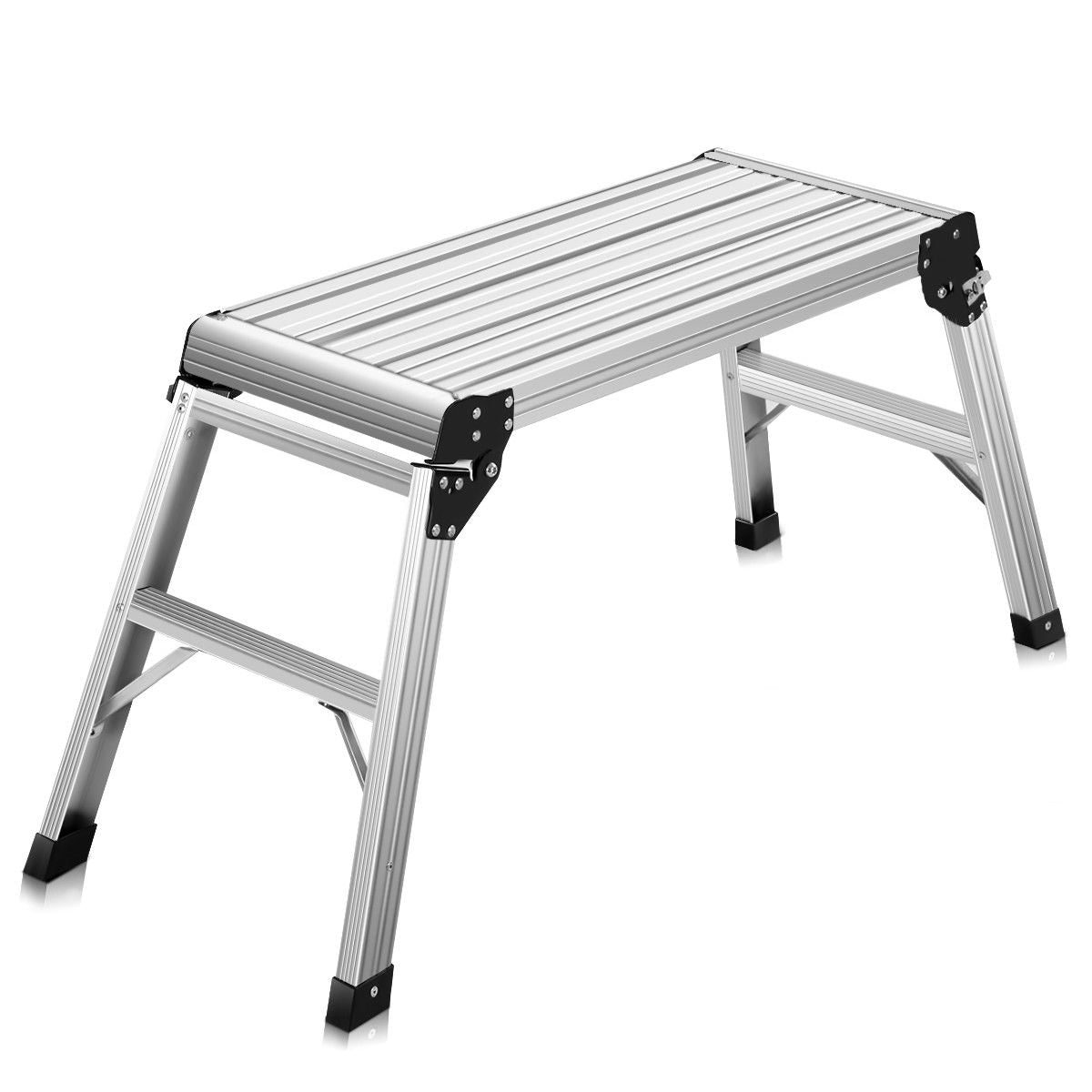Heavy Duty Portable Aluminum Folding Step Ladder, Silver Ladders at Gallery Canada