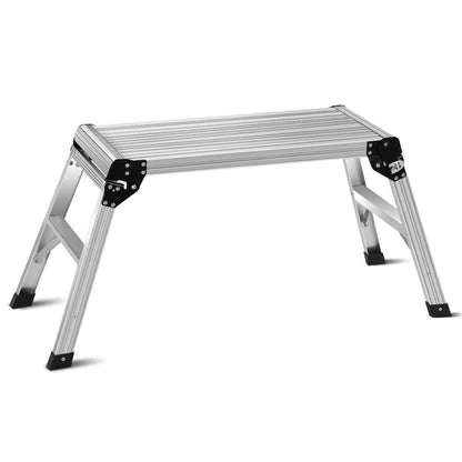 Heavy Duty Portable Aluminum Folding Step Ladder, Silver Ladders at Gallery Canada