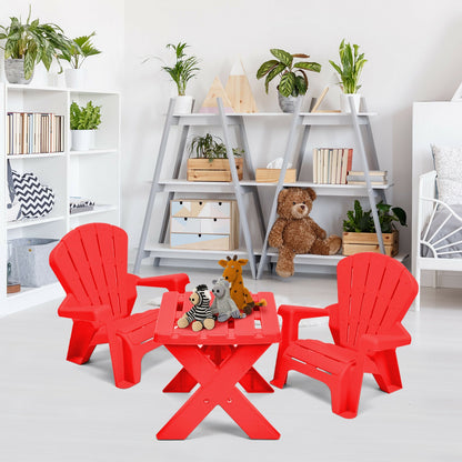 3-Piece Plastic Play Table Chair Set, Red Kids Table & Chair Sets at Gallery Canada