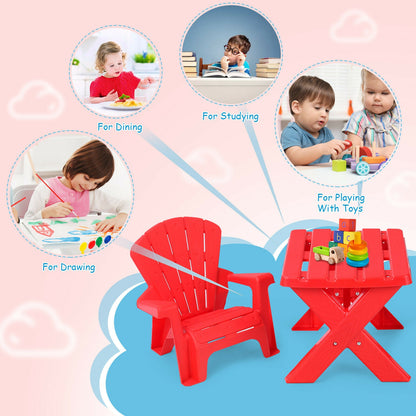 3-Piece Plastic Play Table Chair Set, Red Kids Table & Chair Sets at Gallery Canada