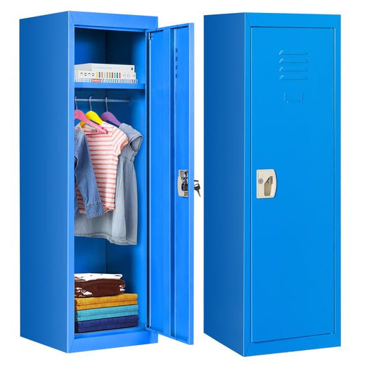 48 Inch Children Single Tier Metal Locker, Blue Kids Storage Blue at Gallery Canada