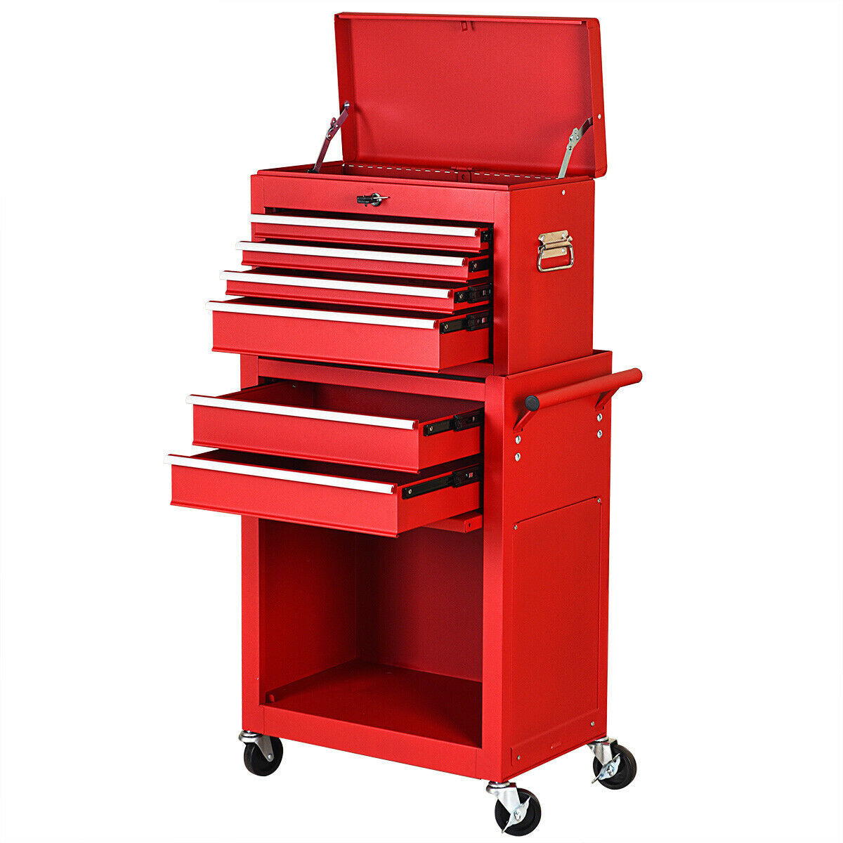 Rolling Cabinet Storage Chest, Toolbox Organizer, Red Garages at Gallery Canada