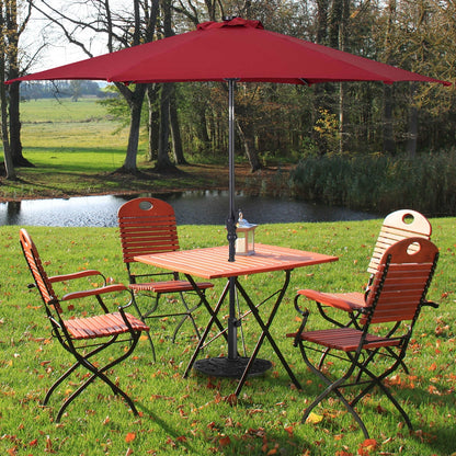 20 Inch Outdoor Patio Half Round Umbrella Base, Black Outdoor Umbrella Bases at Gallery Canada