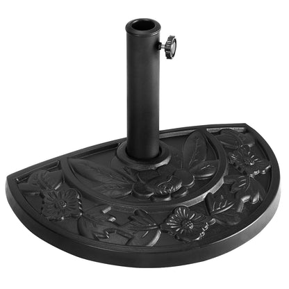 20 Inch Outdoor Patio Half Round Umbrella Base, Black Outdoor Umbrella Bases at Gallery Canada