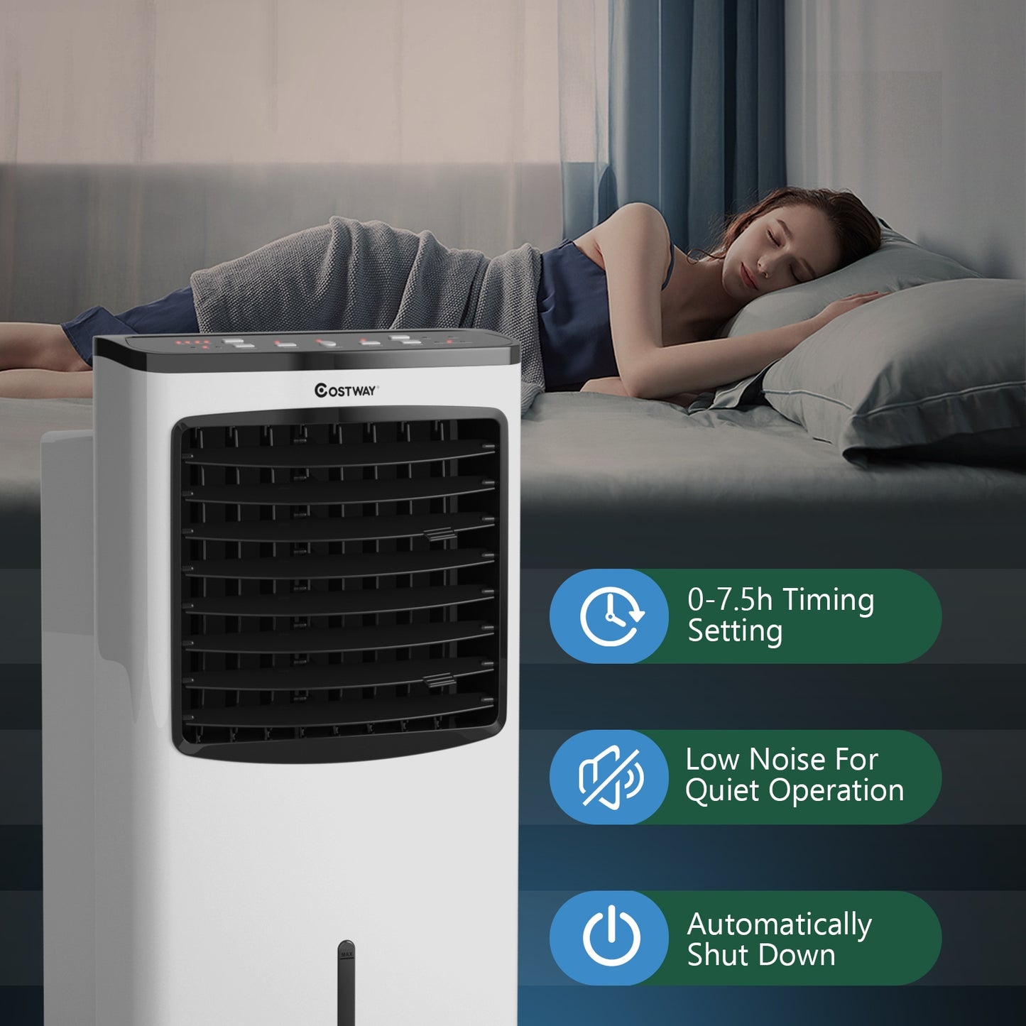 3-In-1 Portable Evaporative Air Conditioner Cooler, White Air Coolers at Gallery Canada