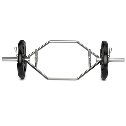 56 Inch Olympic Hexagon Deadlift Trap Bar, Silver Benches Racks & Bars at Gallery Canada