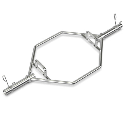 56 Inch Olympic Hexagon Deadlift Trap Bar, Silver Benches Racks & Bars at Gallery Canada