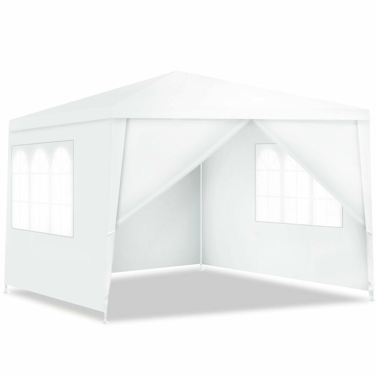 10 x 10 Feet Outdoor Side Walls Canopy Tent with 4 Removable Sidewalls, White Canopies at Gallery Canada