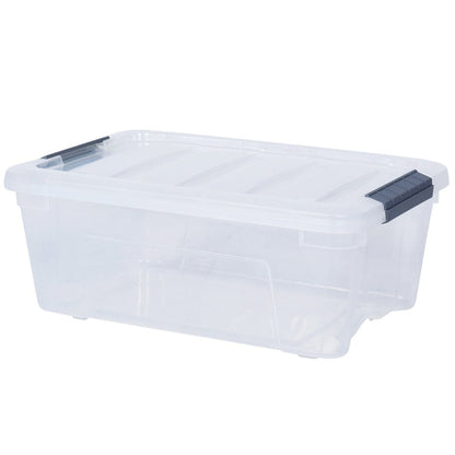 12 Pack 156 Quart Latch Stack Storage Tubs, Transparent Clothing & Closet Storage at Gallery Canada