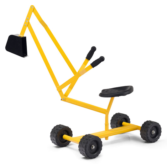 Heavy Duty Kid Ride-On Sand Digger Excavator, Yellow Sandboxes Yellow at Gallery Canada