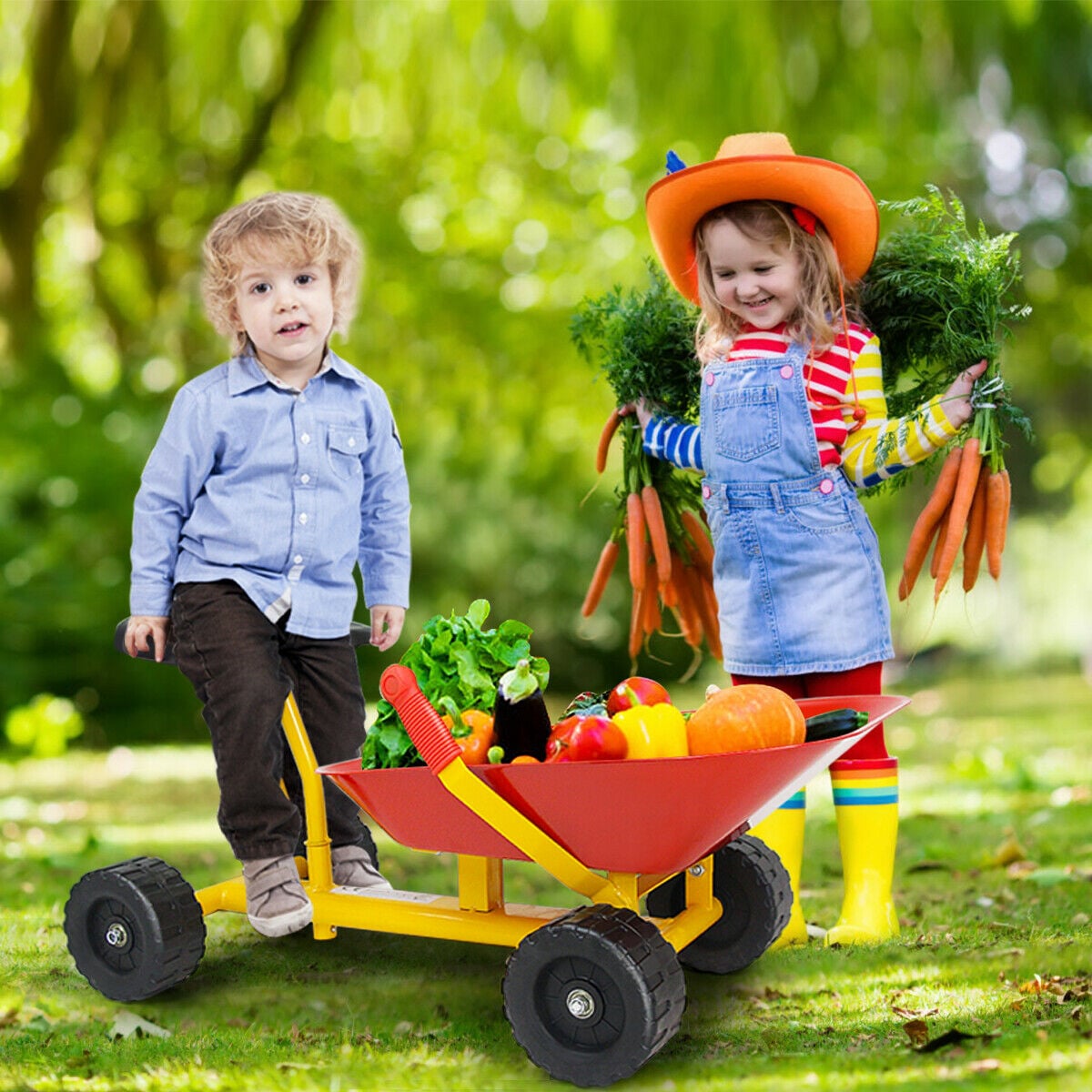 8 Inch Heavy Duty Kids Ride-On Sand Dumper, Red Sandboxes at Gallery Canada