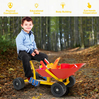 8 Inch Heavy Duty Kids Ride-On Sand Dumper, Red Sandboxes at Gallery Canada