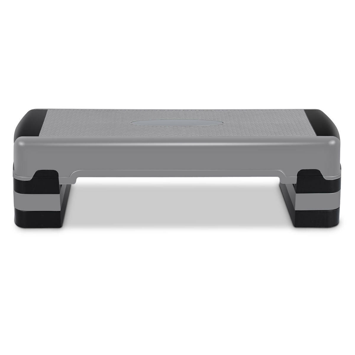 35 Inch Adjustable Exercise Stepper With Risers, Gray Sport Equipments at Gallery Canada