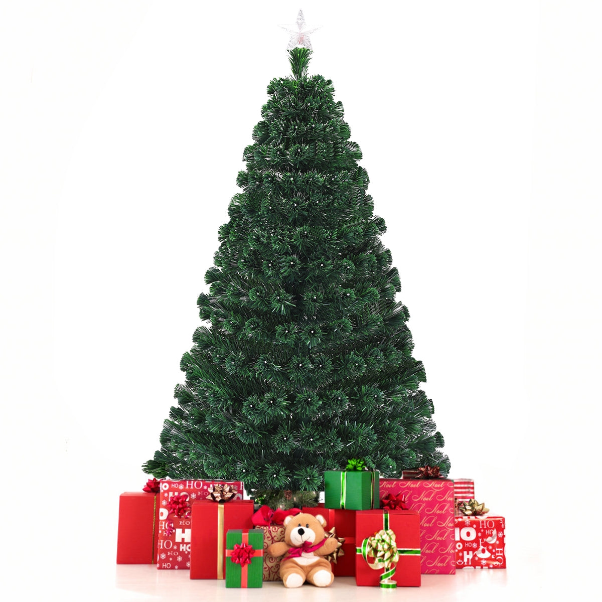 5 Feet/6 Feet/7 Feet Multicolor LED Fiber Optic Artificial Christmas Tree-5 Feet, Green Christmas Tree at Gallery Canada