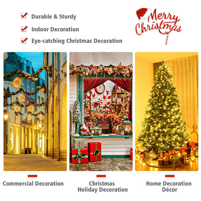 Flocked Artificial Christmas Tree With LED Lights, Pine Cones, 8 ft, Green Christmas Tree at Gallery Canada