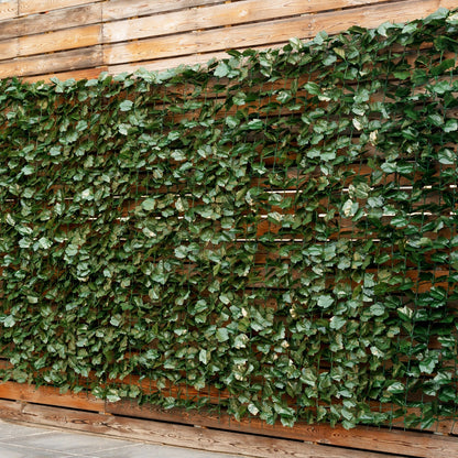 Faux Ivy Leaf Privacy Fence, 59 x 95 Inch, Green Decorative Fencing & Flooring at Gallery Canada
