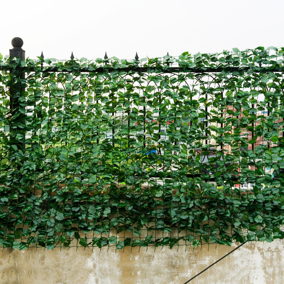 Faux Ivy Leaf Privacy Fence, 59 x 95 Inch, Green Decorative Fencing & Flooring at Gallery Canada