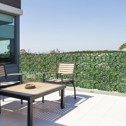 Faux Ivy Leaf Privacy Fence, 59 x 118 Inch, Green Decorative Fencing & Flooring at Gallery Canada