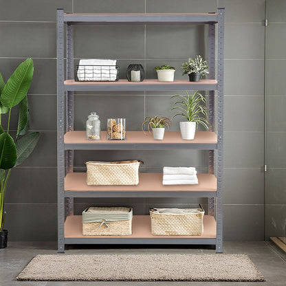 71 Inch Heavy Duty Steel Adjustable 5 Level Storage Shelves, Gray Garages at Gallery Canada