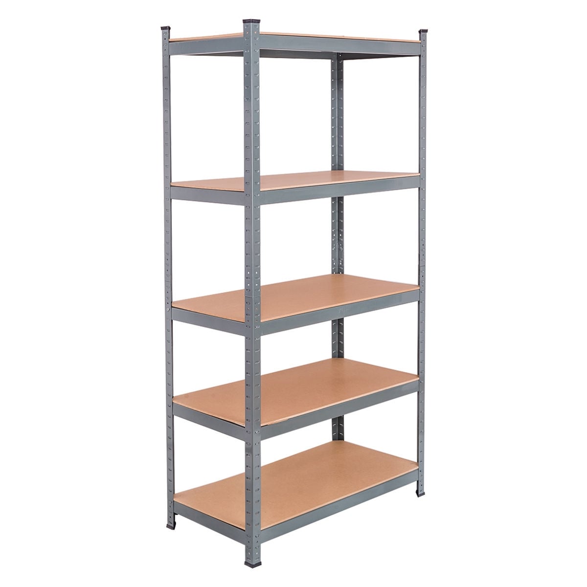 71 Inch Heavy Duty Steel Adjustable 5 Level Storage Shelves, Gray Garages at Gallery Canada