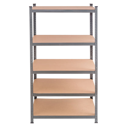 71 Inch Heavy Duty Steel Adjustable 5 Level Storage Shelves, Gray Garages at Gallery Canada